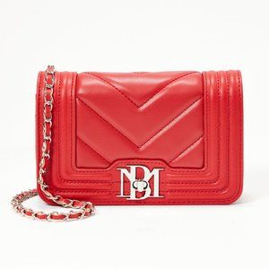 NWT Badgley Mischka  Red Chevron Convertible Crossbody Bag